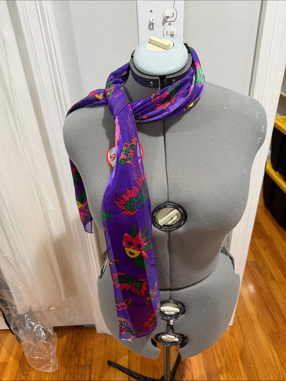 Women's Purple Printed Scarf - Unbranded